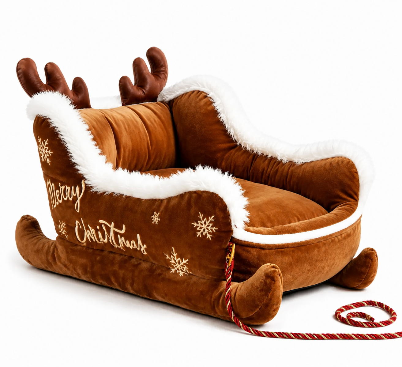Jingle Nap Pet Bed in Dasher's Sleigh