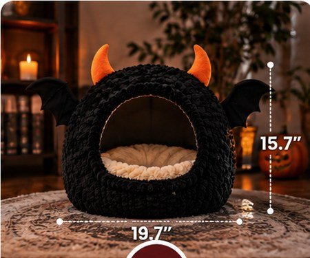 Bat Cave Cat Bed dimensions